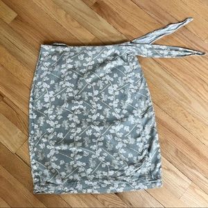 floral wrap around skirt